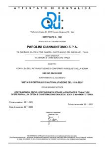 CERT 1631 I - PAROLINI 30415